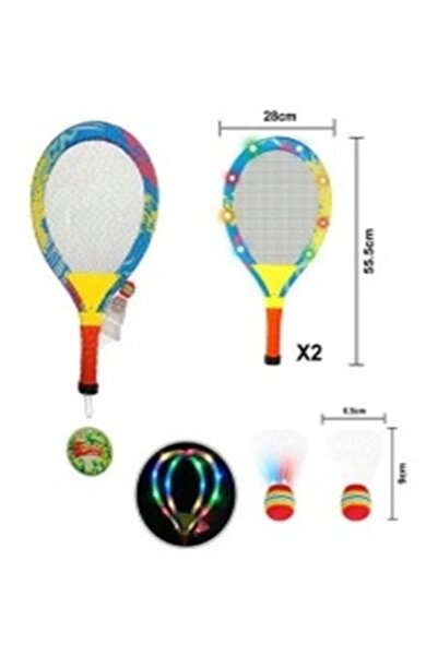 Ikonka Rachete de tenis KX6180 cu lumină LED + volane