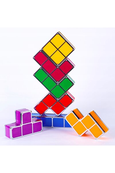 Pan i Pani Gadżet Lampă de veghe LED TETRIS pentru copii, blocuri pliabile re...