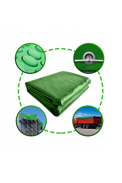JAGO Prelată verde 4x6 m 650g/m² industrială protectoare cu ocheți