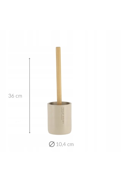NO BRAND PERIE DE TOALETĂ DIN POLIRESINĂ CU DESIGN BAMBUS Ø 10,4 CM BEJ