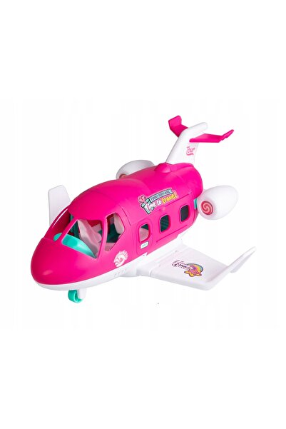 Norimpex Avion de jucărie pentru fete, dezasamblabil, roz, cu accesorii, cu p...