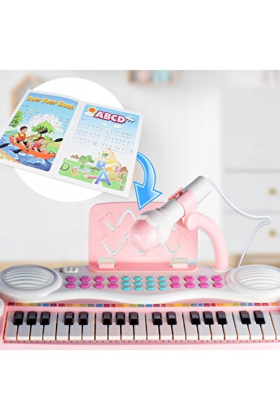 Stator ORGANY Pianico Pink CU MICROFON 37 de clape ÎNREGISTRARE MP3 + SCAUN