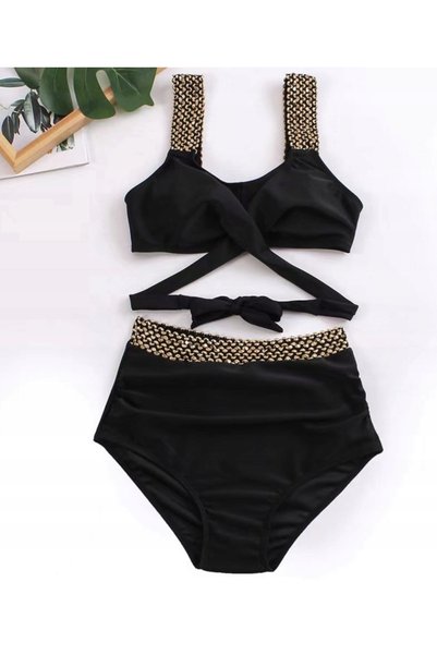 NO BRAND Costum de baie din două piese, bikini cu talie înaltă, mărimea S