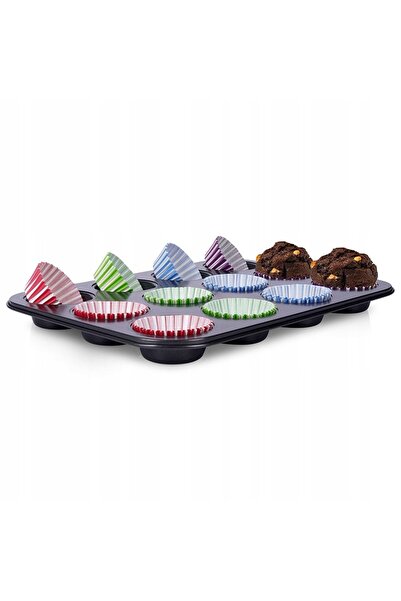 NO BRAND Formă pentru brioșe/cupcakes + cupe