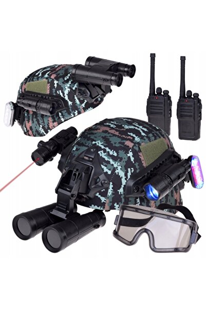 Jokomisiada Set de soldat cască binoclu lumină laser lanternă walkie-talkie 5...