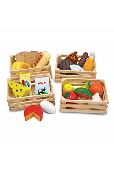 Melissa & Doug SET DE LEGUME, FRUCTE ȘI ALIMENTE NUTRITIVE DIN LEMN PENTRU MA...