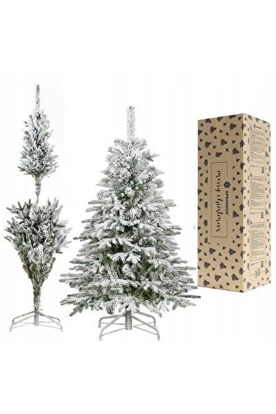 Springos Brad artificial de Crăciun, cu aspect real, înzăpezit, 150 CM, dens,...