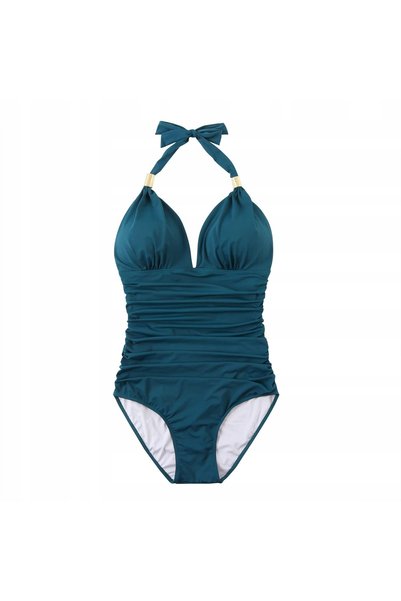 NO BRAND Costum de baie întreg negru mărimea L
