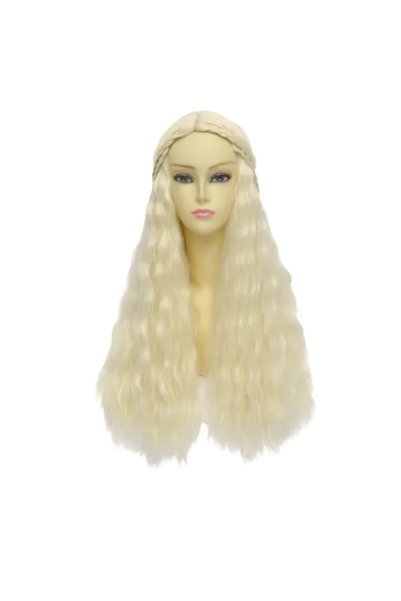 Korbi Perucă de damă Game of Thrones Daenerys Targaryen blondă pentru cosplay...