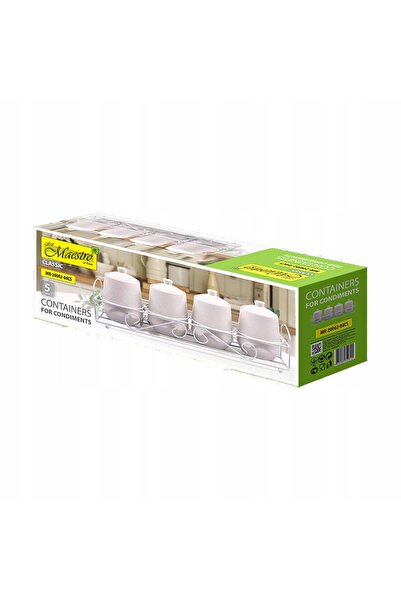 Maestro Set de 4 recipiente pentru condimente ALB MR-20002-04CS