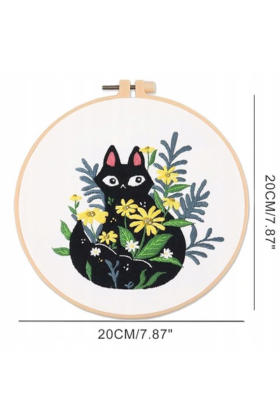 NO BRAND 3x SET DE BRODERIE ARTIZANALĂ DIY, KIT DE CROȘETAT, CU PIELENE ȘI FL...