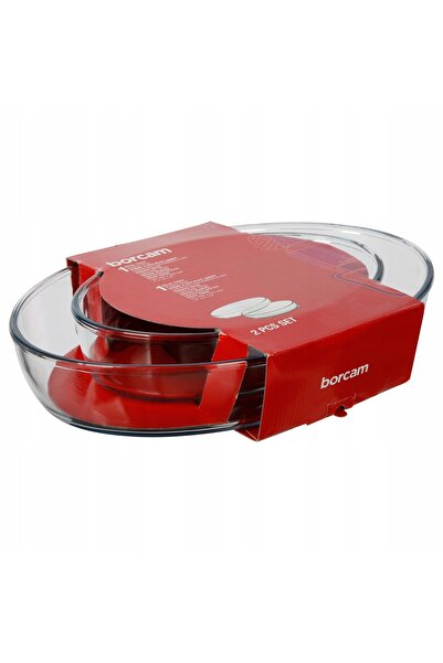 Borcam By Pasabahce Vase de gătit termorezistente pentru copt, set de 2 bucăți