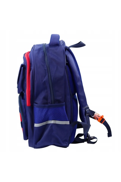NO BRAND Rucsac școlar pentru copii cu bretea de piept, albastru marin, roșu,...