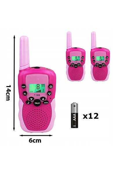 Stator Walkie Talkie pentru copii, set 3 bucăți Radio cu unde scurte LCD cu l...