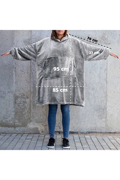 Froster Bluzair Bluza Koc Hanorac Oversize Polonia Gri deschis