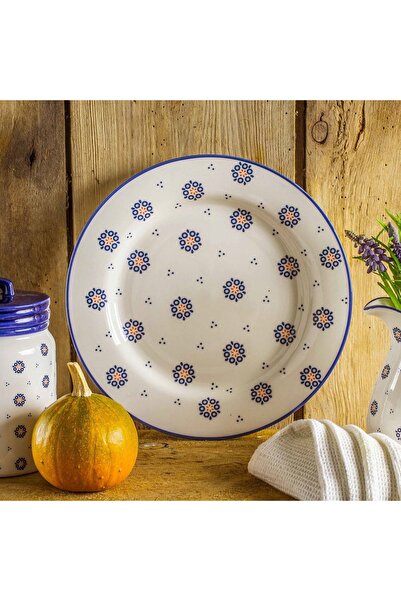 Tadar Farfurie ceramică mare pentru tort/desert, Folklor, 24 cm