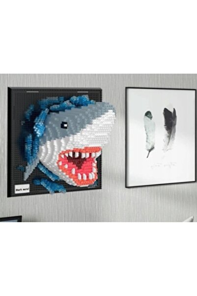 NO BRAND BLOCURI DE CONSTRUCȚIE SET 3D RECHIN SHARK TABLOU DECORATIV 2166 DE ...