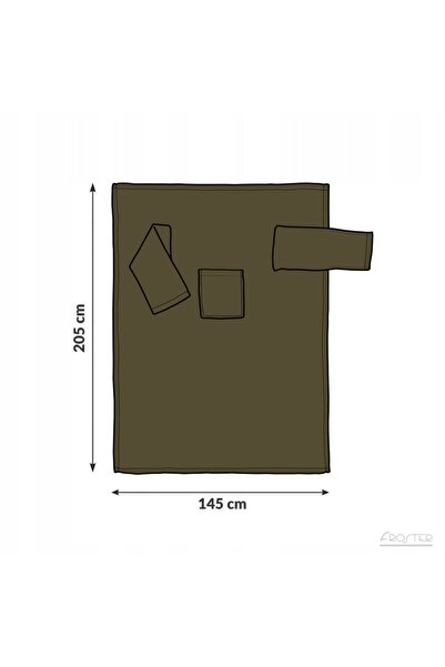 NO BRAND Halat-pătură din fleece, verde măsliniu, cu mâneci