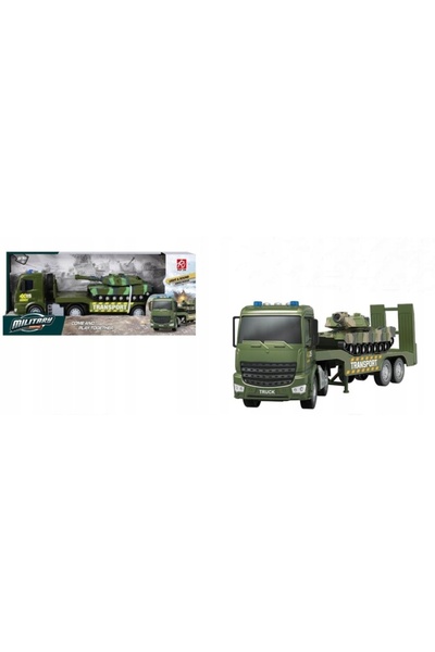 Norimpex Mașină militară cu remorcă și tanc verde – jucărie cu efecte sonore ...