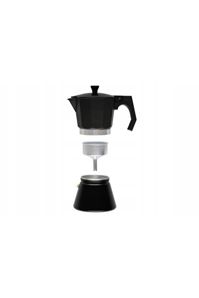 NO BRAND Cafetiere din aluminiu pentru prepararea cafelei espresso, negre, 30...