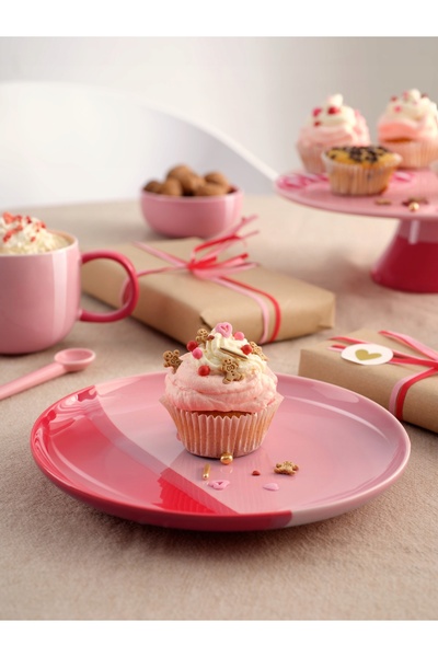 ASA Joy 22cm Smoothie de căpșuni desert farfurie roz-roșu