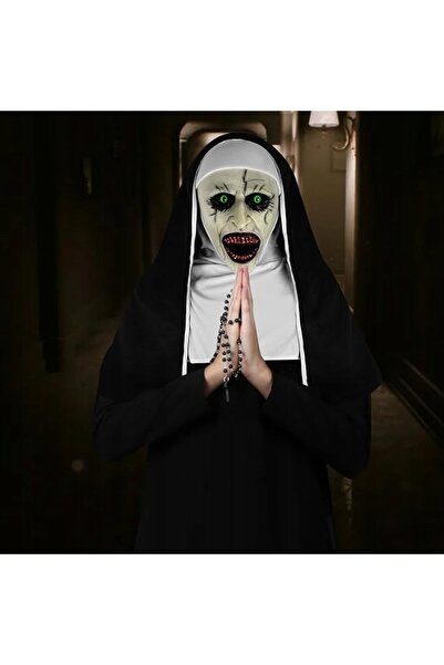 NO BRAND Mască de călugăriță, Călugăriță, Horror, Halloween, Glugă din latex,...
