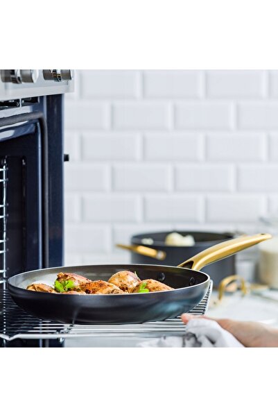 NO BRAND Tigaie ceramică antiaderentă Blue Diamond Gold 28cm, pentru inducție...