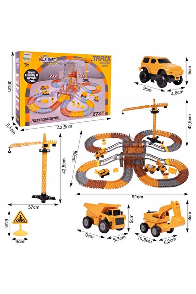 MalPlay Șină ușă auto Macara șantier auto Macara de construcții 273el XL