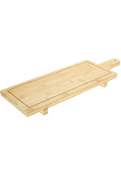 MPLCO Tavă din bambus pentru servirea preparatelor din brânză, lungă de 58 cm...