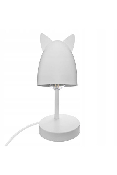 Atmosphera Lampă de birou cu urechi de pisică, albă, metal, 31cm