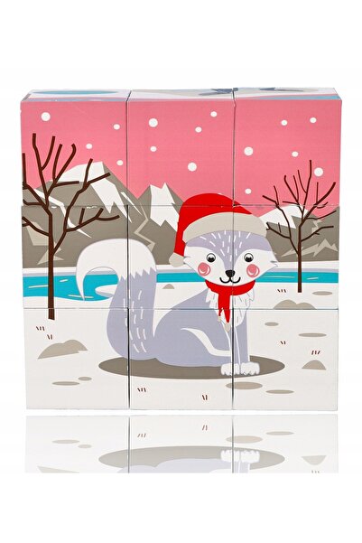 adam toys Puzzle din lemn, Cuburi stratificate, Set cu masă de călcat pentru ...
