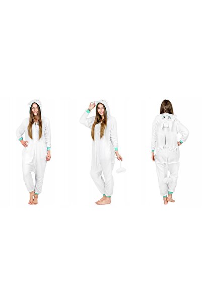 Onesies Pijama albă Fury kigurumi, salopetă cu aripi, trening dintr-o singură...