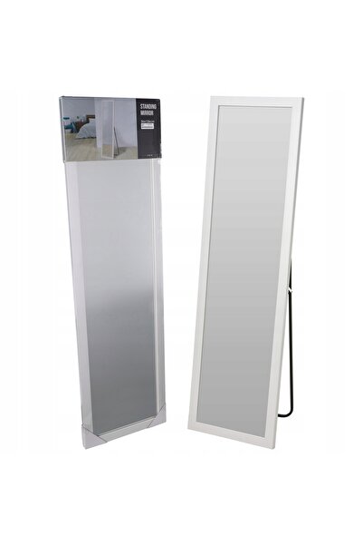 Koopman Oglindă de podea albă, 25 x 125 cm, oglindă îngustă pentru garderobă,...