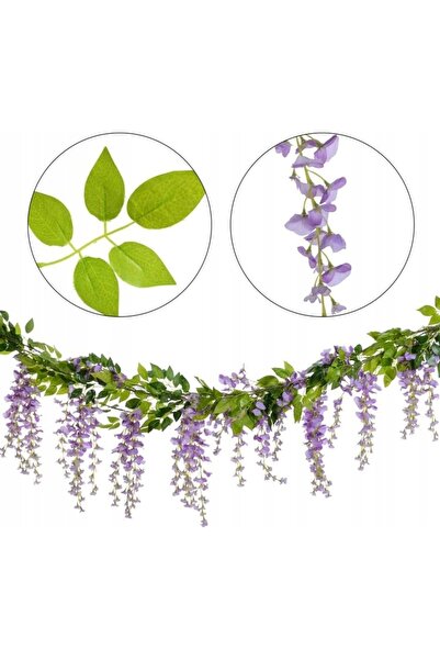 NO BRAND Ghirlandă artificială de plante 200 cm Decorațiune pentru nuntă și p...