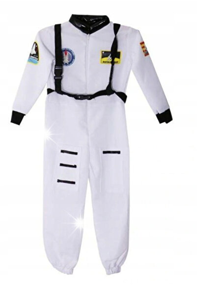 NO BRAND Costum copii astronaut, alb, carnaval 122-134