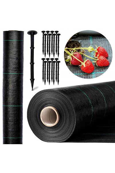Gockowiak Plasă agricolă neagră 70g 1.6 m x 50 m +50 țăruși