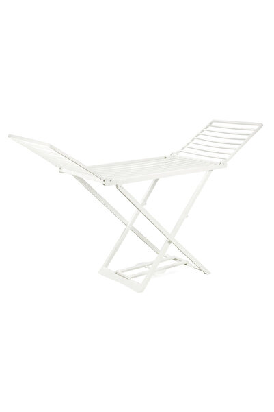 ALİCANTECH Uscător de rufe vertical, rezistent, din plastic alb, MARE