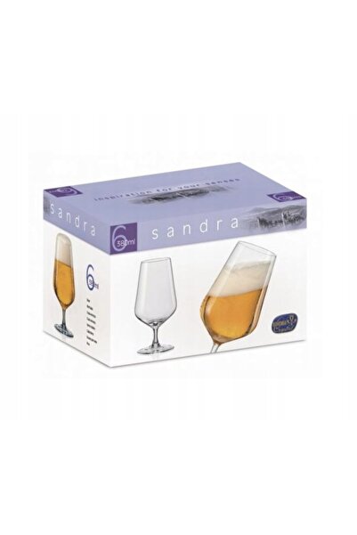 crystalex Pahar de bere Bohemia SANDRA 380ml, set de 6 bucăți, sticlă de cristal
