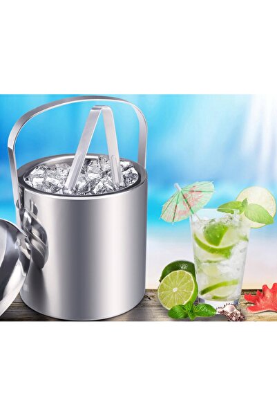 Konighoffer WIADERKO Găleată de gheață din oțel cu capac, 1.3 L, Răcitor pent...