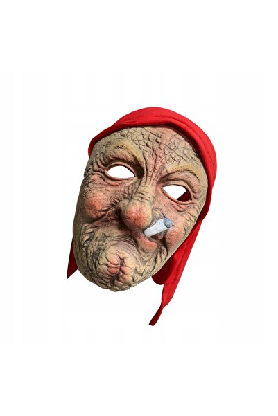 NO BRAND Masca de bunică cu țigară, bătrân, Baba Yaga, costum cosplay de Hall...