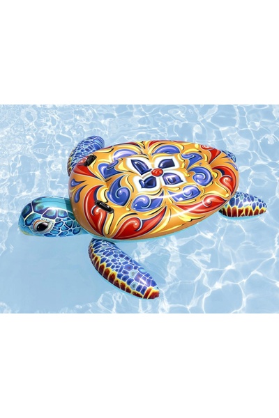 BESTWAY Saltea gonflabilă cu mânere TURTLE Imprimeu Majolica 183x173cm 41523