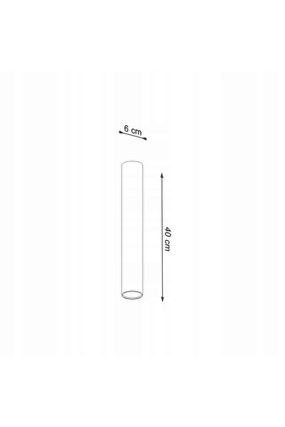 Sollux Lighting Spot de tavan tubular 40 cm negru pentru bucătărie Sollux