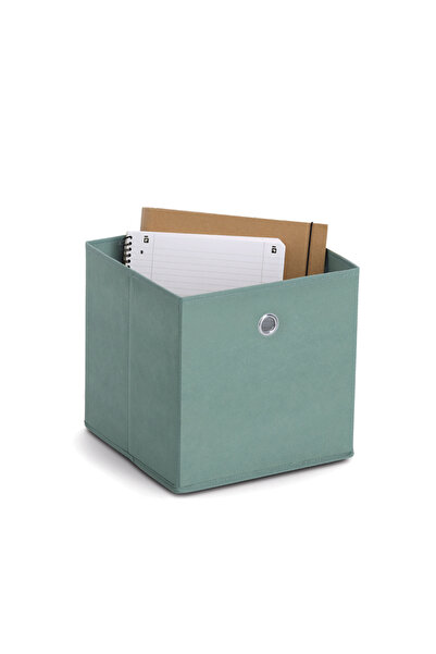 zeller Cutie de depozitare verde de 22 L cu orificiu, 28 x 28 x 28 CM