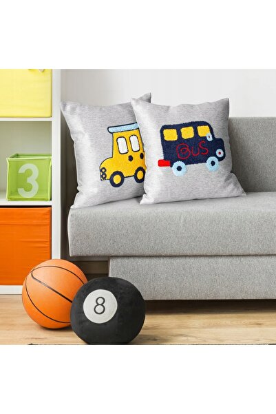 Eurofirany ALVIN 2 husă 45x45 cm din oțel, decorată cu autobuz, pentru paraso...