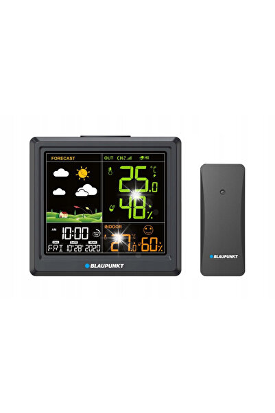 Blaupunkt Stație meteo Pogody Meteo Ceas Temperatură Umiditate WS25BK