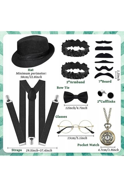 NO BRAND ACCESORII BĂRBAȚI COSTUM DE CARNAȚION RETRO GANGSTER PEAKY BLINDERS ...