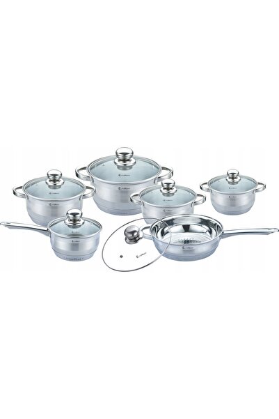 Elitehoff SET COMPLET DE OALE 12 buc. Oțel inoxidabil, Inducție, Gaz