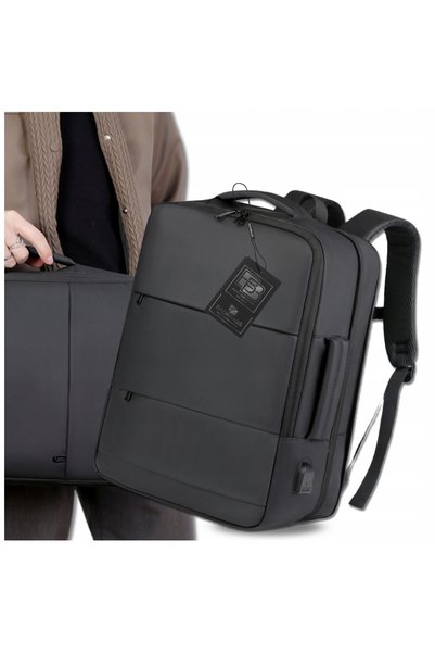 BAD&BAGS Rucsac de afaceri, de cabină, de călătorie, cu USB, negru, geantă de...