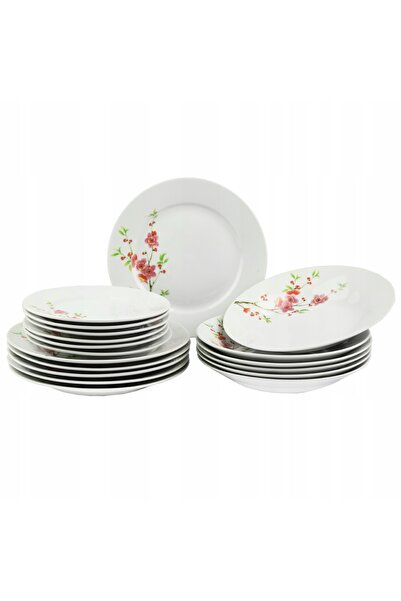 Prymus AGD Set de cină farfurii FLORA RAMURI DE MĂR 18 piese