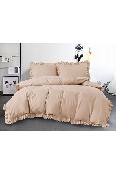 Łóżkoholicy Set de lenjerie de pat 160x200 + 2x 70x80 și cu volane, din micro...